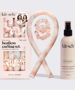Satin Heatless Curling Set + Leave-In Conditioner Bundle