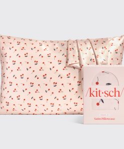 Satin Pillowcase in Cherry Print