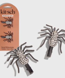 Spider Metal Rhinestone Hair Clips