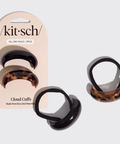 Black & Tort Cloud Cuffs - Medium