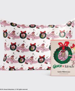 The Grinch x Kitsch Satin Pillowcase in Cindy Lou Who