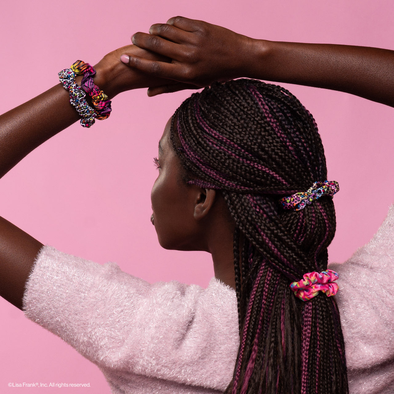 503486-LisaFrankxKitsch-RuchedSatinScrunchies-4pc-RainbowLeopard-Model-4-1280x1280px.jpg