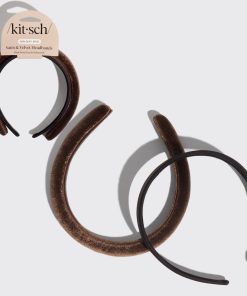 Black & Chocolate Satin & Velvet Headbands