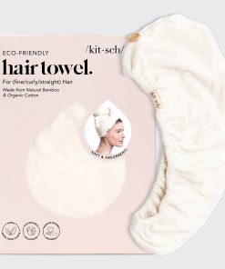 Organic Bamboo Hair Towel - White