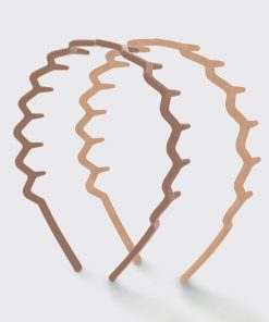 Recycled Plastic Zig Zag Headband 2pc - Neutral