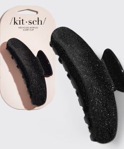 Black Glitter Claw Clip