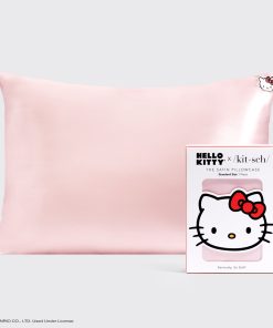 Kitsch x Hello Kitty Satin Pillowcase in Pink Hello Kitty Face