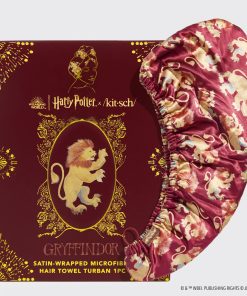 Kitsch x Harry Potter Satin Wrapped Hair Towel in Gryffindor