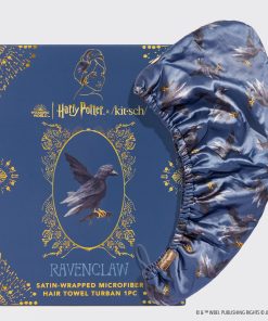 Kitsch x Harry Potter Satin Wrapped Hair Towel in Ravenclaw