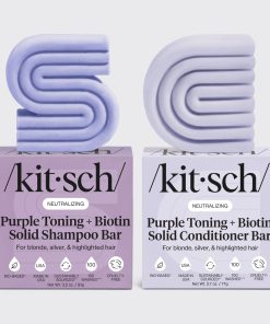 Purple Toning Shampoo & Conditioner Bar Combo for Color-Treated & Grey Hair
