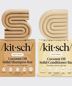 Coconut Oil Shampoo & Conditioner Bar Combo for Dry Damaged Hair