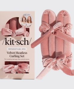 Terracotta Velvet Heatless Curling Set