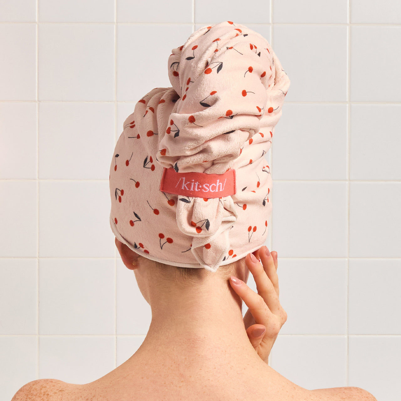 69964-XLHairTowelWrap-SeasonalCollection-CherryPrint-Model-2-1280x1280px.jpg