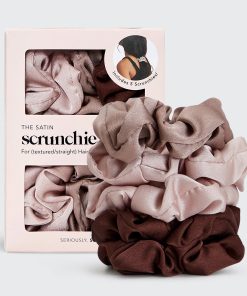 Cameo Satin Sleep Scrunchies 5pc Set